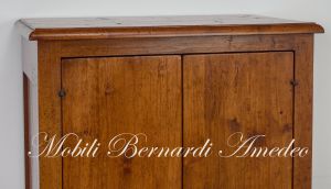 Shoe rack pantry cabinet in solid walnut wood with 2 doors, height 160 cm