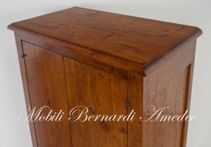Shoe rack pantry cabinet in solid walnut wood with 2 doors, height 160 cm