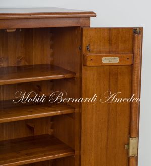 Classic style cabinet made of solid walnut wood with internal shelves that can be moved to heights of your choice