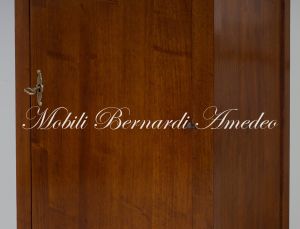 Shoe cabinet in solid walnut wood with 1 door, height 160 cm