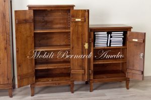 Classic style solid walnut cabinets with 2 doors