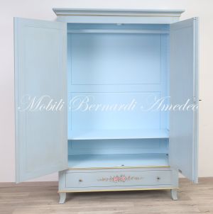 Classic style solid wood cabinet with hand lacquered and decorated finish
