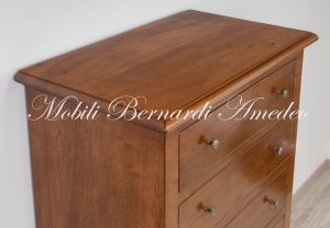 Cassettiera settimanale in legno massello di noce arte povera 7 cassetti