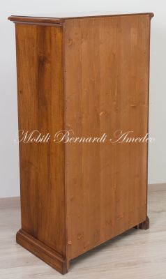 Cassettiera settimanale in legno massello di noce arte povera 7 cassetti