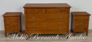 Cassettone Noce Massiccio Intarsio Bois De Rose 01