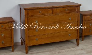 Cassettone Noce Massiccio Intarsio Bois De Rose 03