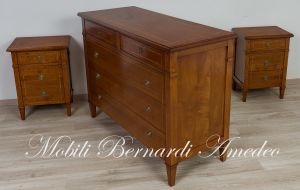 Cassettone Noce Massiccio Intarsio Bois De Rose 05