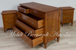 Cassettone Noce Massiccio Intarsio Bois De Rose 06