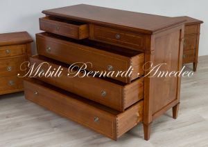 Cassettone Noce Massiccio Intarsio Bois De Rose 07
