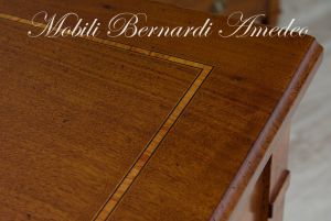 Cassettone Noce Massiccio Intarsio Bois De Rose 10
