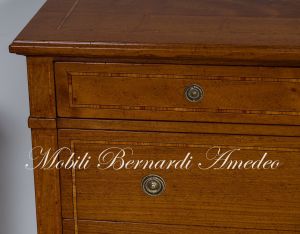 Cassettone Noce Massiccio Intarsio Bois De Rose 12