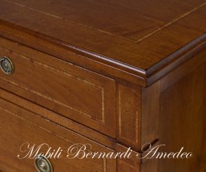 Cassettone Noce Massiccio Intarsio Bois De Rose 16