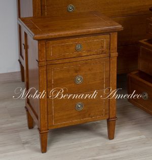 Comodini Noce Massiccio Intarsio Bois De Rose 03