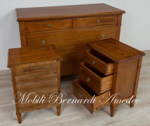 Comodini Noce Massiccio Intarsio Bois De Rose 06