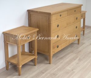Cassettone Rovere Massello 5 Cassetti 02