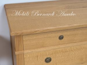 Cassettone Rovere Massello 5 Cassetti 04
