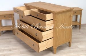 Cassettone Rovere Massello 5 Cassetti 07