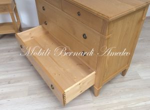 Cassettone Rovere Massello 5 Cassetti 08