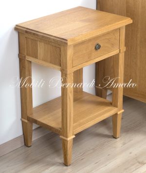 Comodino Rovere Massello 1 Cassetto 02