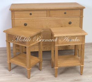 Comodino Rovere Massello 1 Cassetto 04a