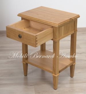 Comodino Rovere Massello 1 Cassetto 06
