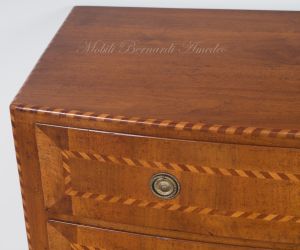 Cassettone Classico Noce Massello Panciuto Grande 05