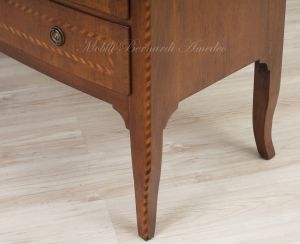 Cassettone Classico Noce Massello Panciuto Grande 09
