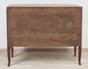 Cassettone Classico Noce Massello Panciuto Grande 13