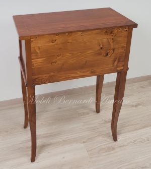 Entrance or corridor console chest of drawers made of solid walnut wood in a contemporary classic style