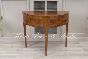 Consol Mezzaluna Inlaid Walnut 01