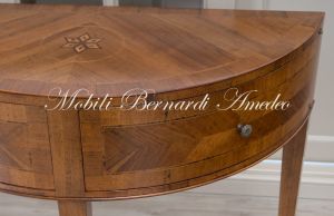 Consol Crescent Inlaid Walnut 14