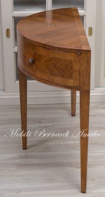 Consol Mezzaluna Inlaid Walnut 15