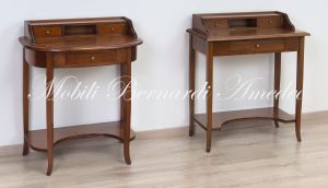 Consol desks in solid walnut classic style