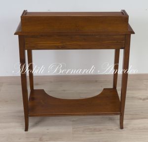 Consol small desk in solid walnut classic style