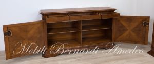 Classic style living room sideboard in inlaid wood 190 cm