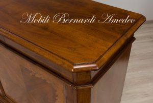 Classic style living room sideboard in inlaid wood 190 cm