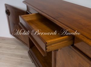 Classic style living room sideboard in inlaid wood 190 cm
