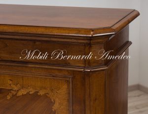 Classic style living room sideboard in inlaid wood 190 cm