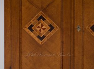 Pantry cupboard in national walnut wood with classic style reproduction inlay