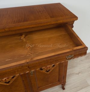 Pantry cupboard in national walnut wood with classic style reproduction inlay