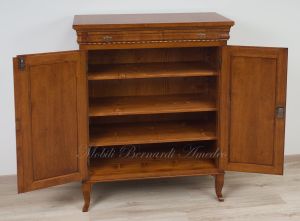 Pantry cupboard in national walnut wood with classic style reproduction inlay