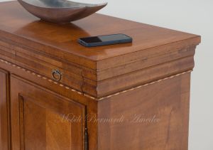 Pantry cupboard in national walnut wood with classic style reproduction inlay