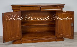 Classic living room sideboard in solid walnut inlaid 160 cm