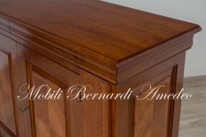 Classic living room sideboard in solid walnut inlaid 160 cm
