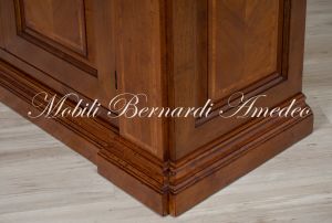 Classic living room sideboard in solid walnut inlaid 160 cm