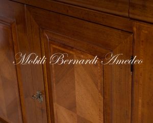 Classic living room sideboard in solid walnut inlaid 160 cm