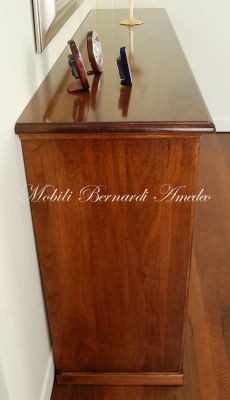 Credenza in legno di noce con 4 ante senza cassetti cm 200