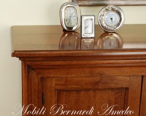 Credenza in legno di noce con 4 ante senza cassetti cm 200