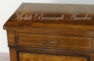 Classic style sideboard handcrafted in solid walnut wood with poplar root applications