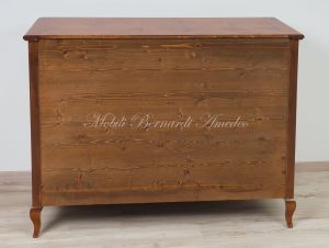 Provençal style sideboard made of solid cherry wood with 2 inlaid doors and 2 drawers